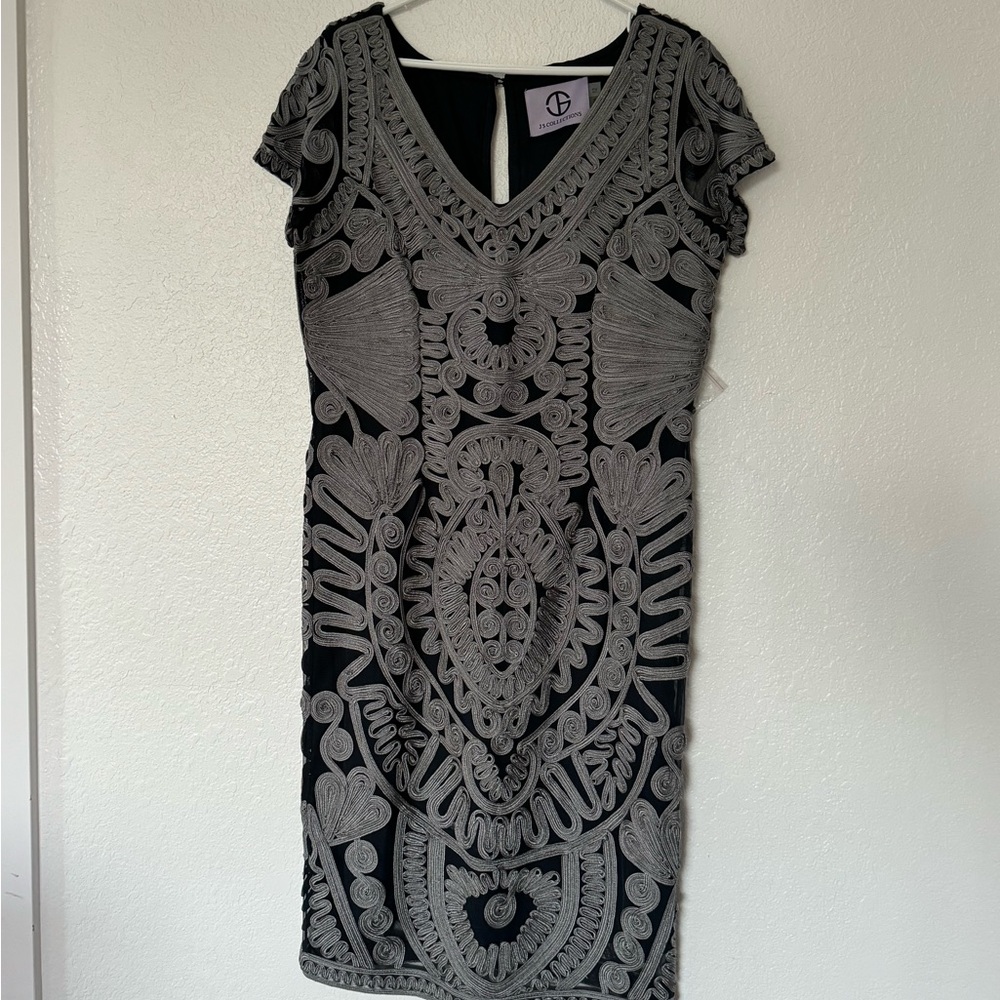 Navy and Gray Dress